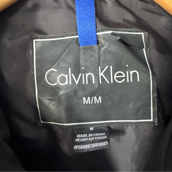 Calvin Klein Mixed Media Soft Shell Jacket Men’s Medium Black Nylon Fleece Lined - Picture 3 of 10